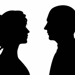 Vector silhouette of a woman