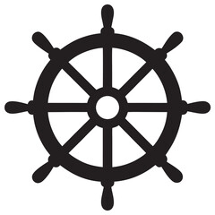 Silhouette rudder stock illustration