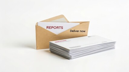 Business Reports in Envelope Ready for Delivery and Distribution