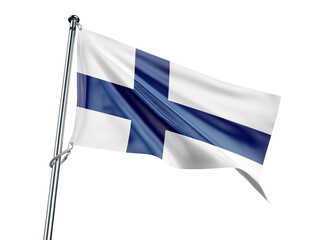 Finland flag with blue Nordic cross