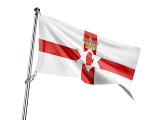 Northern Ireland flag with red cross and crown