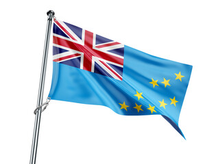 Tuvalu flag with Union Jack and stars on blue field