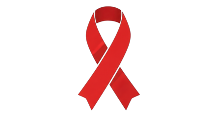 Symbolic Red Ribbon for AIDS Awareness and Support.
