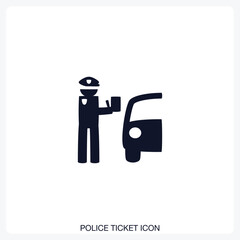 Police Ticket Icon