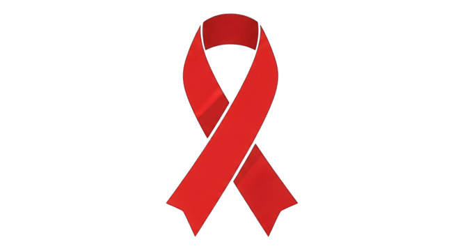 Symbolic Red Ribbon for AIDS Awareness and Support.