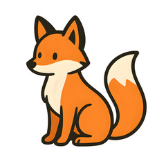 Cute cartoon fox illustration