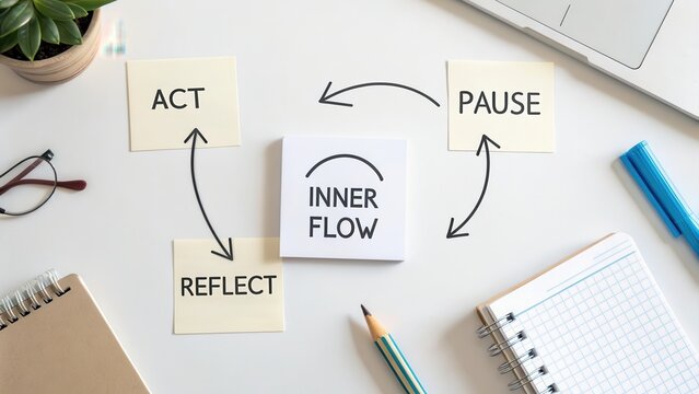 Creative Concept of Inner Flow with Steps to Enhance Mindfulness