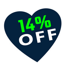 14% off, 14% sale, 14% discount, business promotion, shop offer, online store, product sale, retail discount, shopping deal, limited offer.