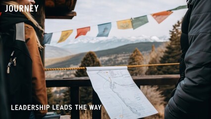 Scenic Journey with Leadership and Guidance in Nature's Embrace