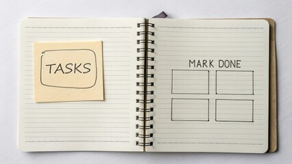 Simple Notebook Layout for Organizing Tasks and Tracking Progress