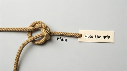 Simple Rope Knot Demonstration for Secure Binding and Gripping