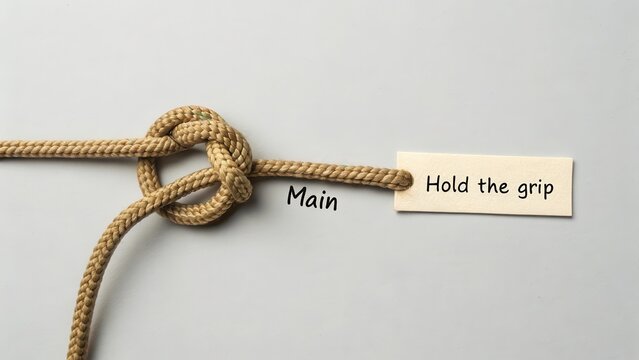 Simple Rope Knot Demonstration for Secure Binding and Gripping