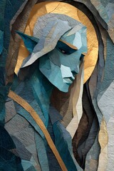 High-fantasy close-up of dark elf, dramatic moody tones and partial view emphasize elegance and danger.