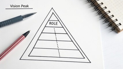 Vision Peak Strategy Diagram with Role and Growth Framework