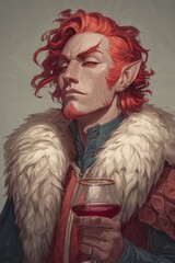 Artistic close-up of a fantasy elf with strong shadows, one side hidden, suggesting secrets and magical origin.