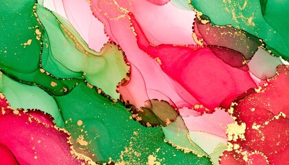 Abstract marbled design with vibrant colors and gold flecks