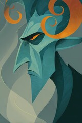 Artistic close-up of a fantasy elf with strong shadows, one side hidden, suggesting secrets and magical origin.