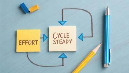 Visual Representation of Cycle Steady and Effort Concept in Business