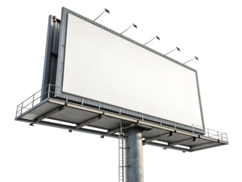 Blank billboard against clear sky