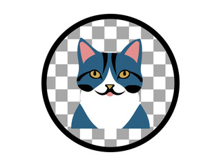Cute cat illustration vector. cat line icon and Logo design.