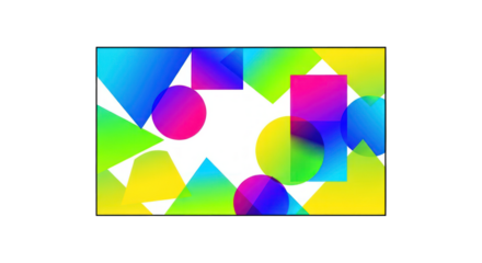 Vibrant Abstract Composition of Geometric Shapes.