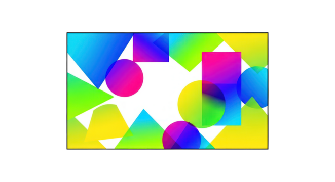 Vibrant Abstract Composition of Geometric Shapes.