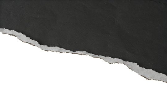 Ripped paper overlay with black background texture for creative design and artistic projects use