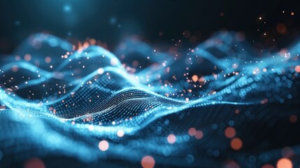Digital abstract wave pattern
