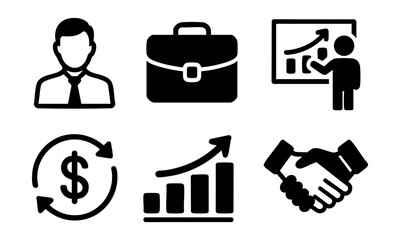Set of business icons vector illustration.