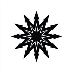 Creative Black Starburst Logo Template Vector