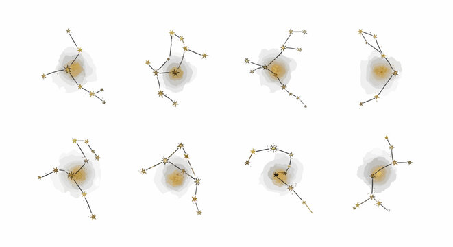 Minimalist celestial star patterns collection