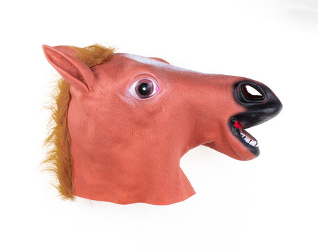 horse mask isolated on white background