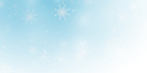 Winter background with falling snowflakes isolated on transparent background, vector png. Snowfall, blizzard, snow storm, snow hurricane. Snowflakes.	
