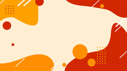Minimal Abstract Background with Beige Base and Orange Circles