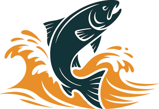 jumping fish clipart