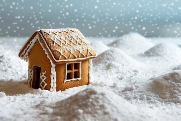 house in snow