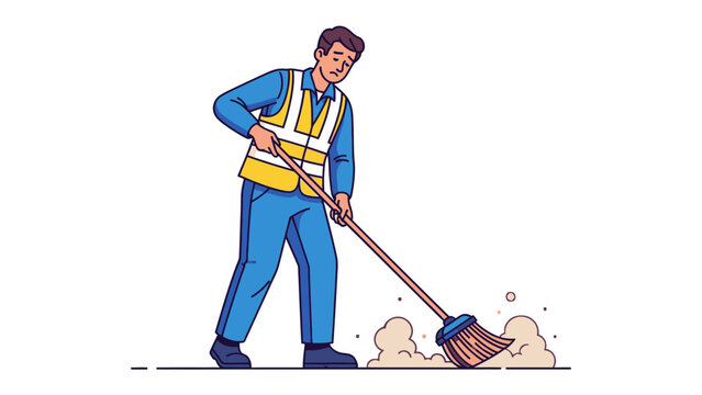 sweeper outline clipart