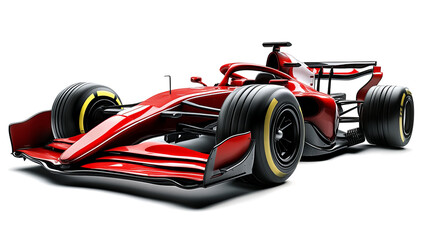 Obraz premium red Formula One car on a transparent background