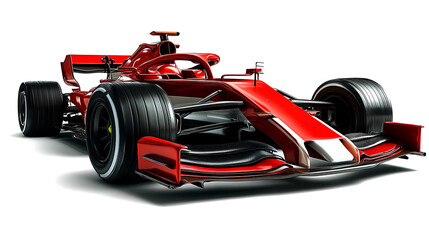 Obraz premium red Formula One car on a transparent background