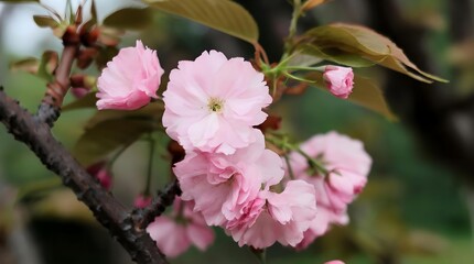 Fototapeta premium Pink flowers on the branches