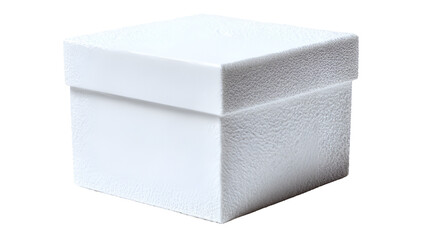 White square gift box textured surface blank design