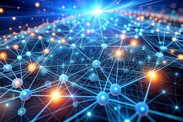 Obraz premium Abstract Network of Connections Data Technology and Communication in a Digital World