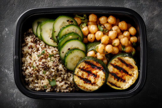 Zdrowy posiłek roślinny, białko na wynos &ndash; dieta pudełkowa

