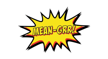 Yellow Comic Book Style Speech Bubble with 