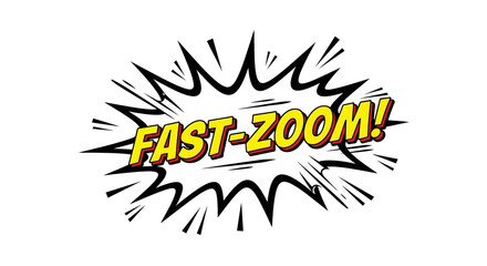 Comic Book "FAST-ZOOM!" Text Bubble Illustration