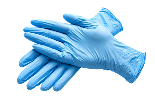 Blue Nitrile Gloves Medical Protection Hygiene Safety