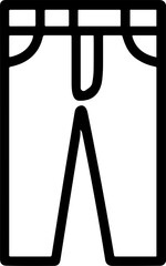 Pair of black outline pants casual style simple design fashion item clothing apparel.