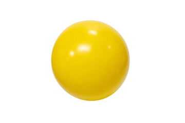 Bright yellow sphere with reflections isolated on white... isolated on a transparent background