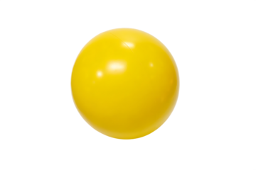 Bright yellow sphere with reflections isolated on white... isolated on a transparent background