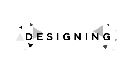 Abstract Design Wordmark with Triangles